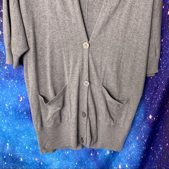 Kirra- Gray Oversized Button Up Cardigan X-Small - Picture 3 of 8
